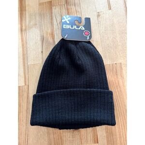 Bula Black Beanie Knit Cap Winter Hat Warm Stylish Unisex NEW